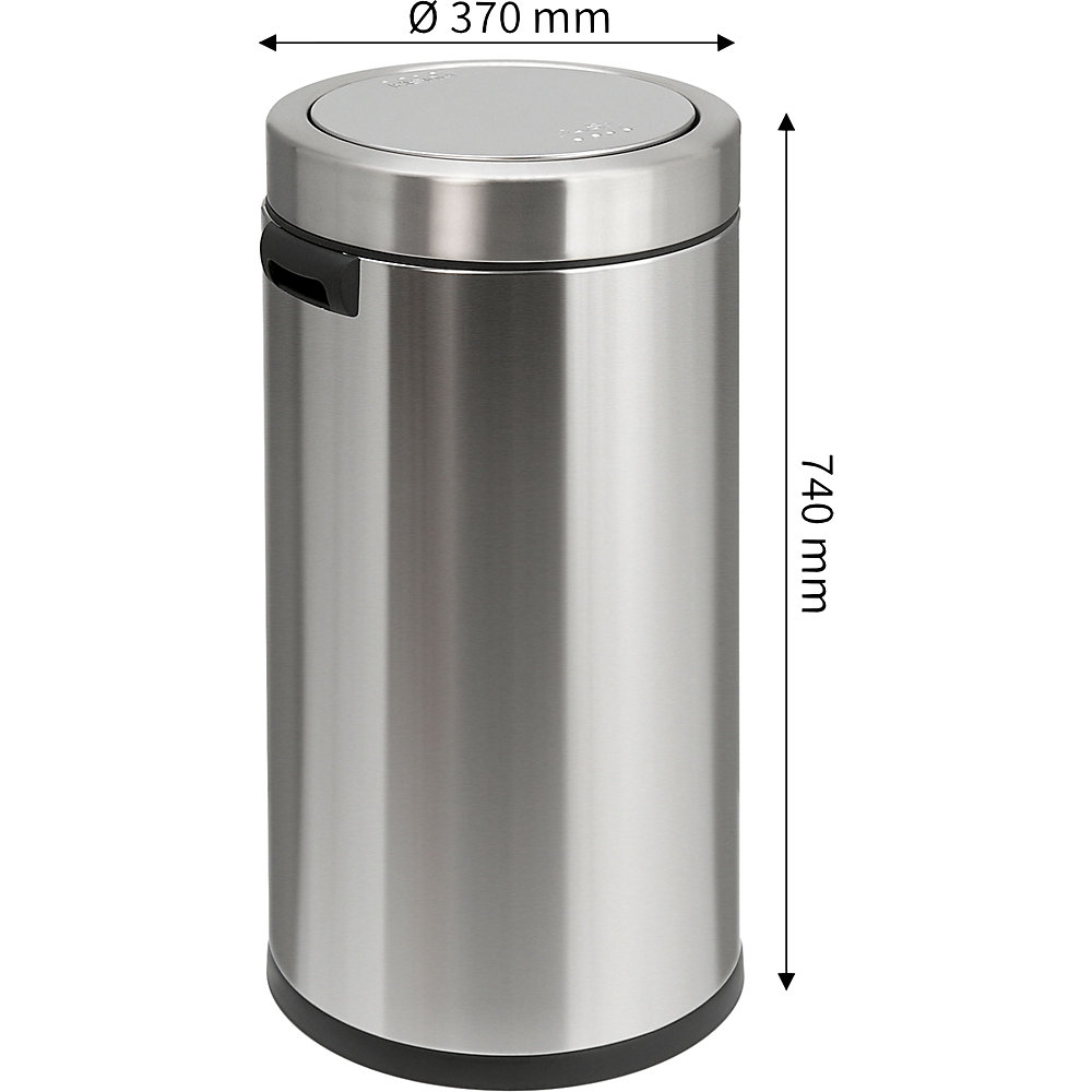 simplehuman 55L Swing Top Trash Can Stainless Steel 2