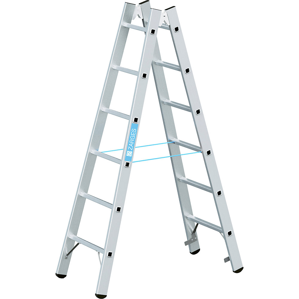 ZARGES Professional rung ladder, double sided, 2 x 6 rungs