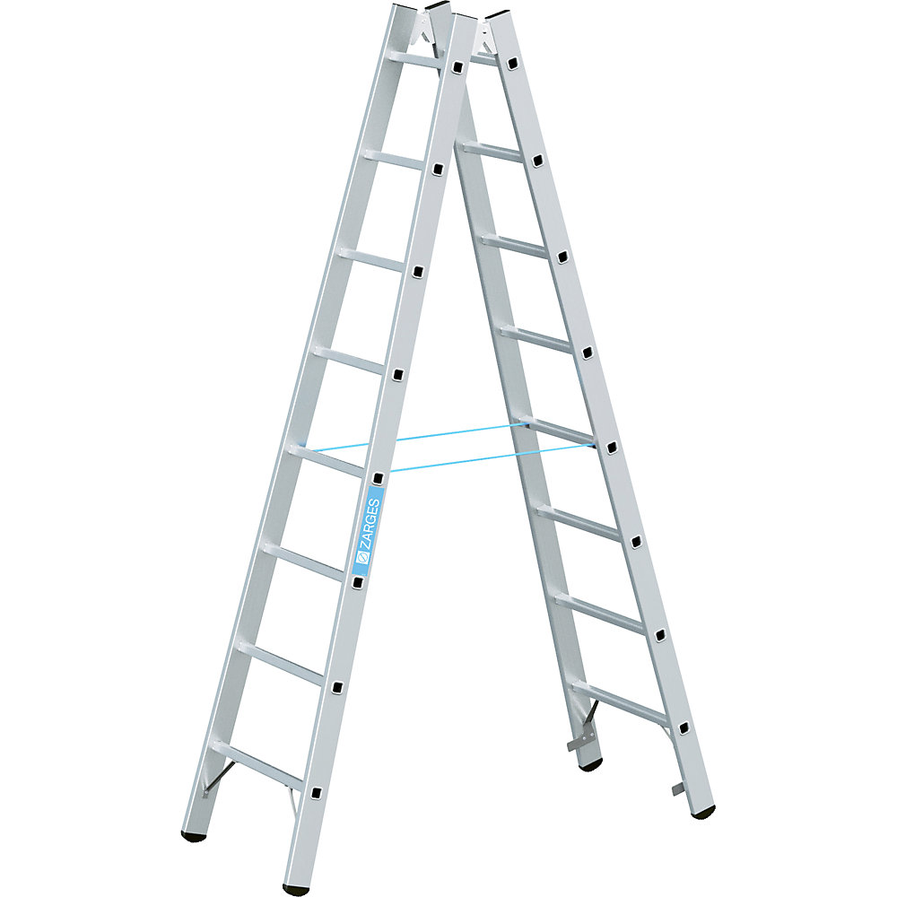 ZARGES Professional rung ladder, double sided, 2 x 8 rungs