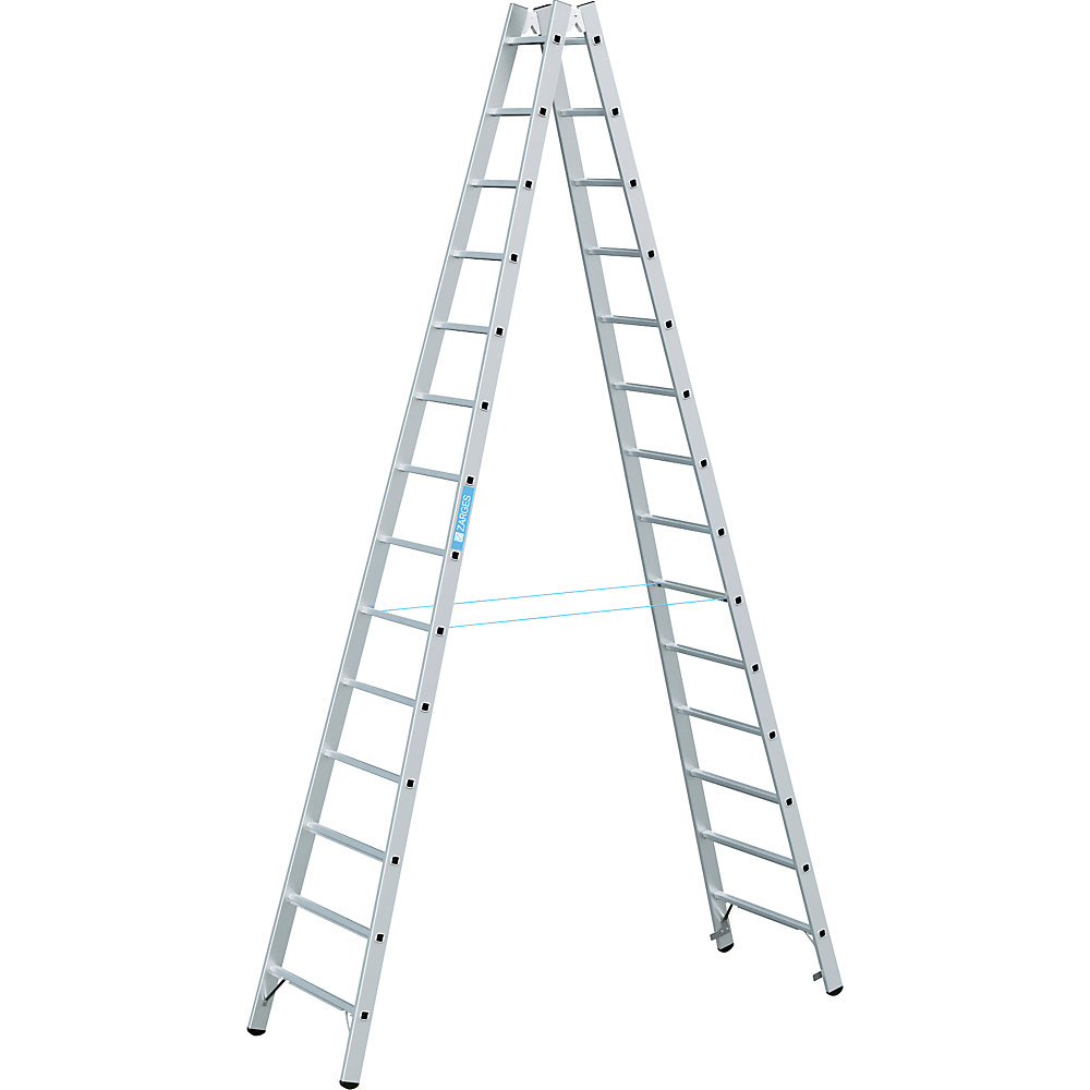 ZARGES Professional rung ladder, double sided, 2 x 14 rungs