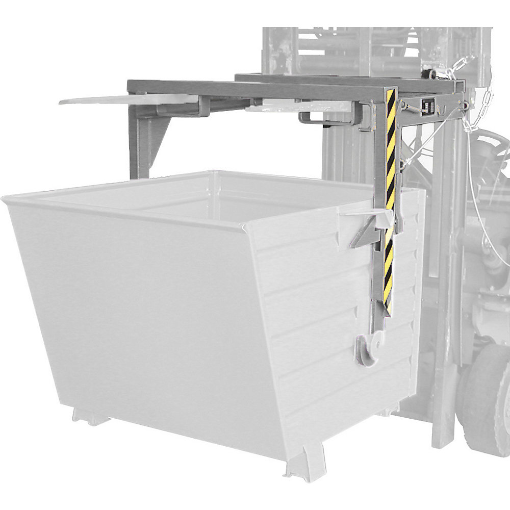 Stapler-Traverse zu Kipp- und Stapelbehälter, nicht kranbar, Traglast 1500 kg, für Behältergröße 0,7 m³ eurokraft pro