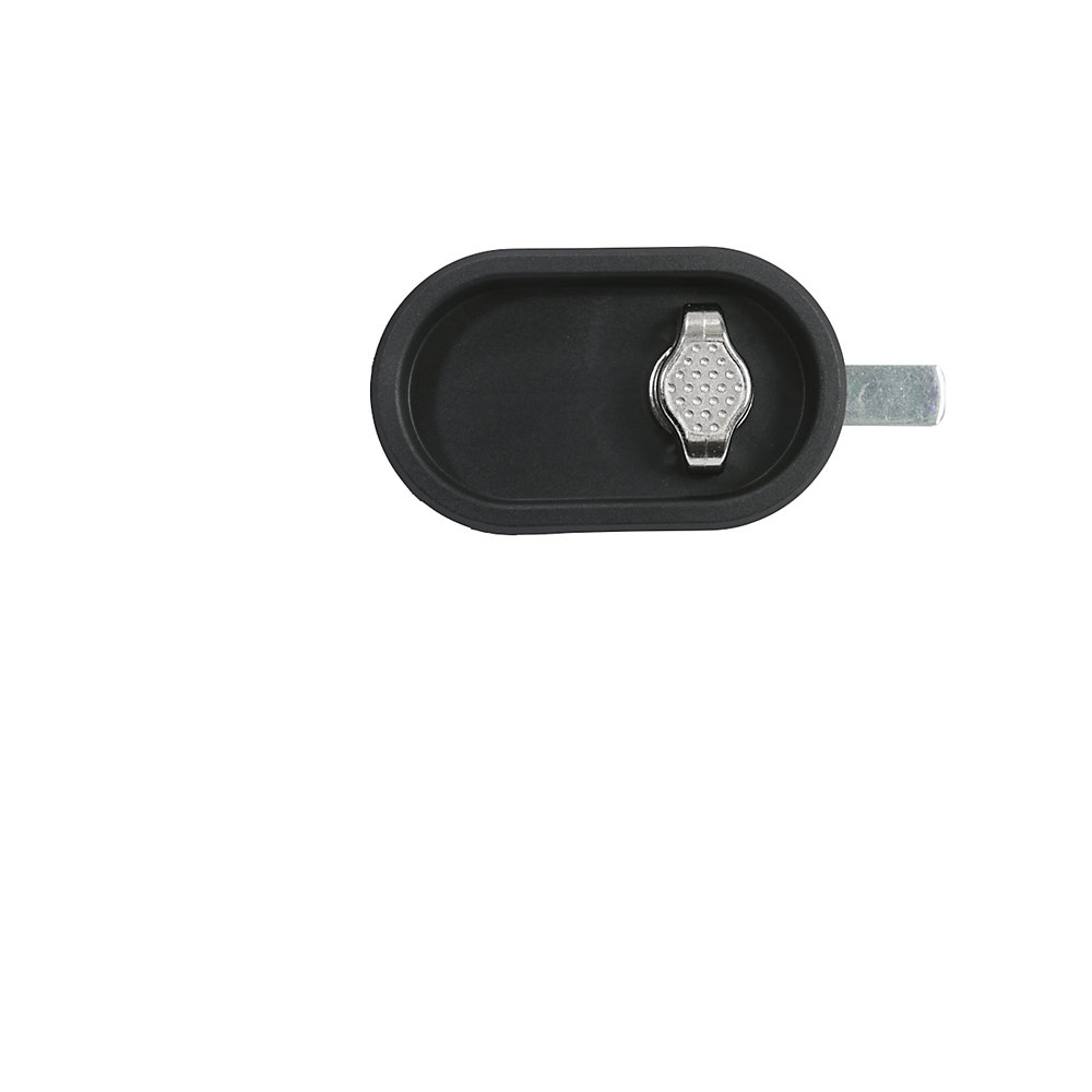 Fermeture quart de tour, avec protection en plastique, noir / argent