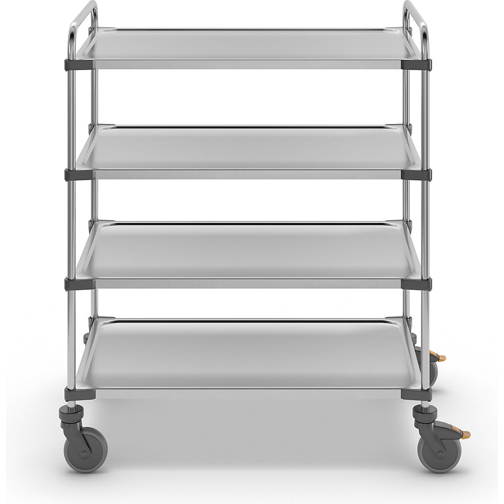 VARITHEK SERVO+ Stainless Steel Service Cart Chrome 2