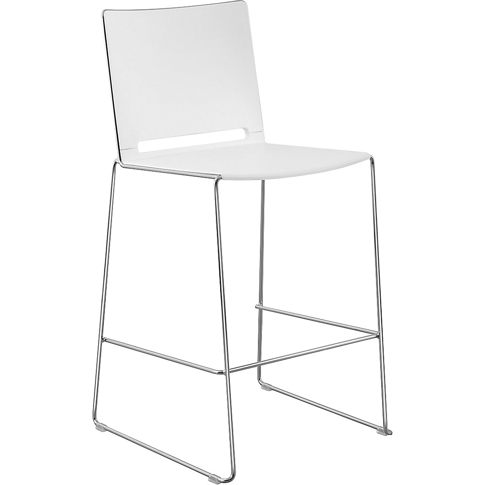 PP bar stool, seat height 730 mm, white