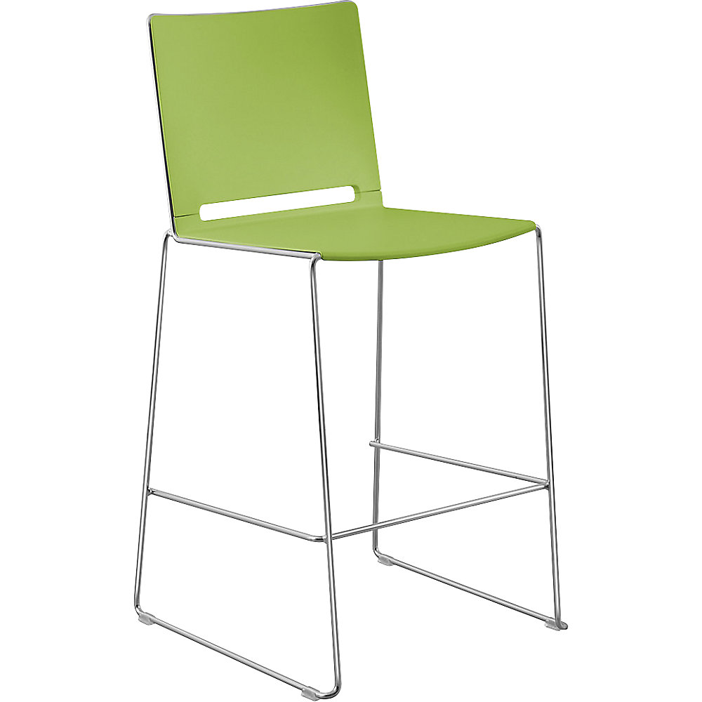 PP bar stool, seat height 730 mm, green