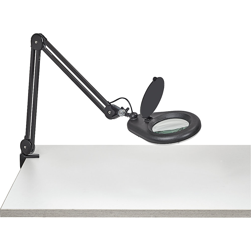 LED-Lupenleuchte MAULviso IP54, Armlänge 410 mm, mit Tischklemme, schwarz MAUL 2