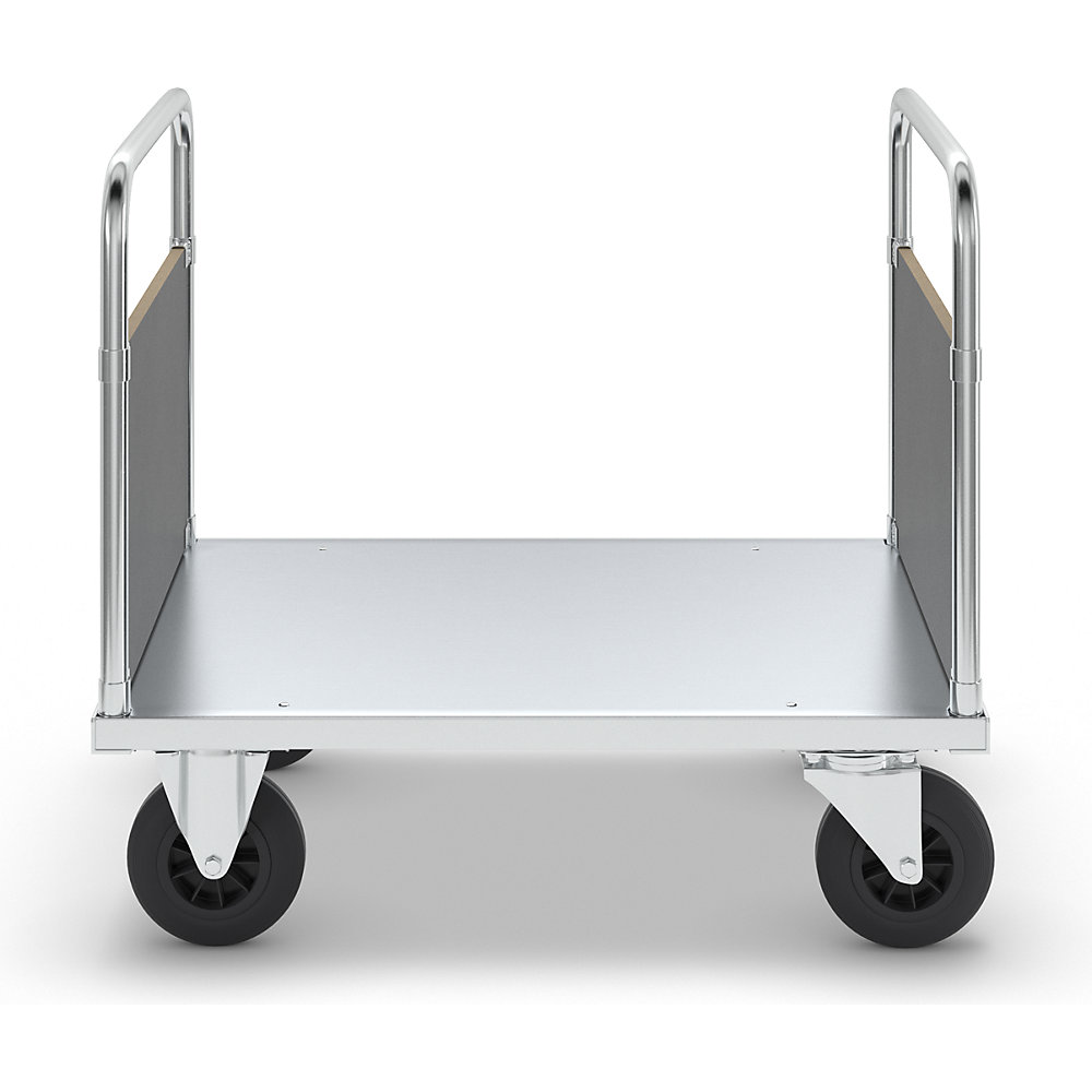 Plattformwagen Tragfähigkeit 500 kg, mit 2 Stirnwänden, LxBxH 1000 x 700 x 900 mm, ohne Feststeller Kongamek 2