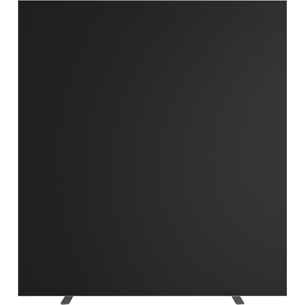 EasyScreen Scheidingswand , h x d = 1740 x 390 mm, zwart, breedte 1600 mm