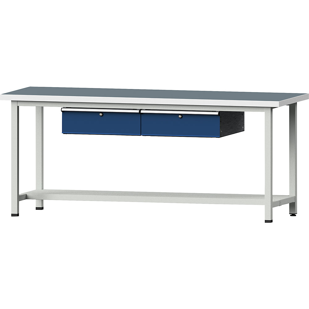 ANKE Serie V Workbench Light Gray / Gentian Blue 2000x700mm 2