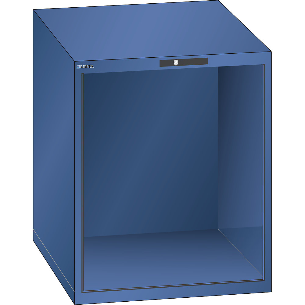 Schubladenschrank-Leergehäuse, Außen-BxT 717 x 725 mm, Höhe 850 mm, enzianblau LISTA
