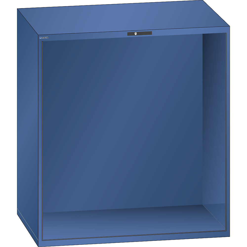 Schubladenschrank-Leergehäuse, Außen-BxT 1431 x 725 mm, Höhe 1450 mm, enzianblau LISTA