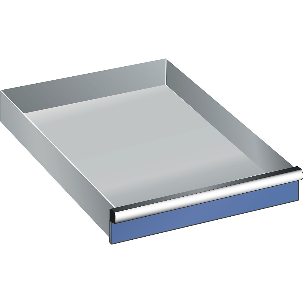 Schublade, für Schrank-BxT 564 x 725 mm, Traglast 200 kg, Fronthöhe 75 mm, enzianblau LISTA