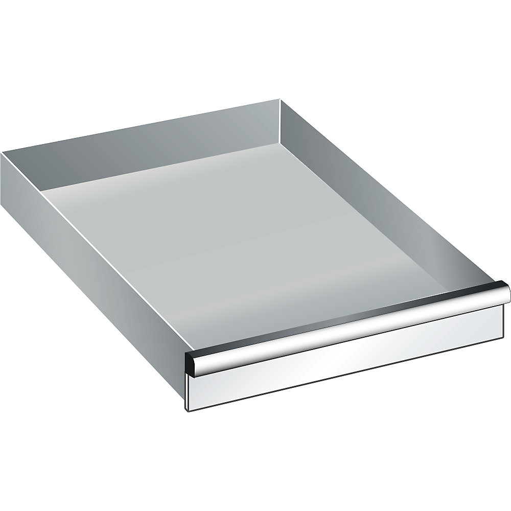 Schublade, für Schrank-BxT 564 x 725 mm, Traglast 75 kg, Fronthöhe 75 mm, lichtgrau LISTA
