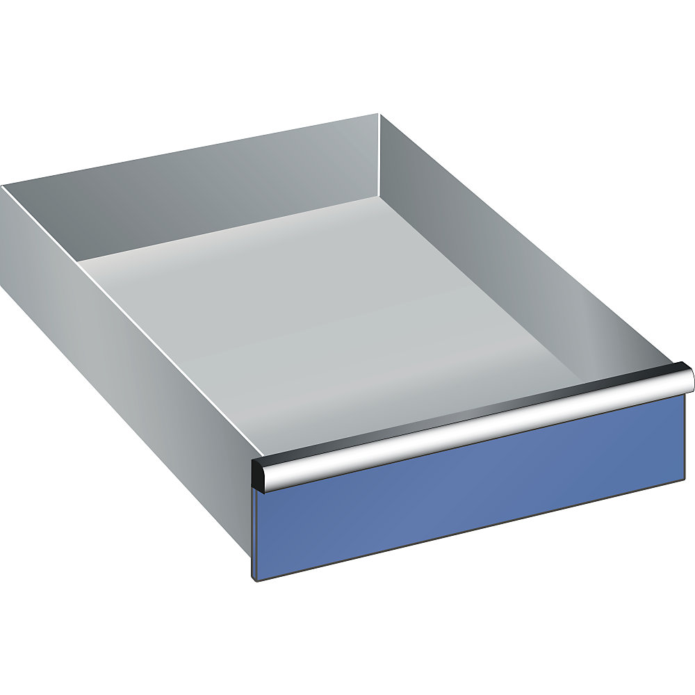 Schublade, für Schrank-BxT 564 x 725 mm, Traglast 200 kg, Fronthöhe 125 mm, enzianblau LISTA