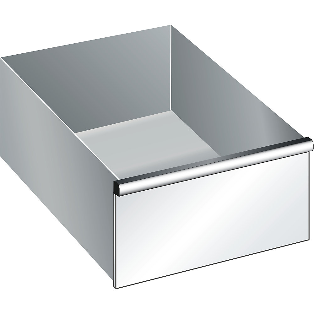 Schublade, für Schrank-BxT 564 x 725 mm, Traglast 75 kg, Fronthöhe 250 mm, lichtgrau LISTA