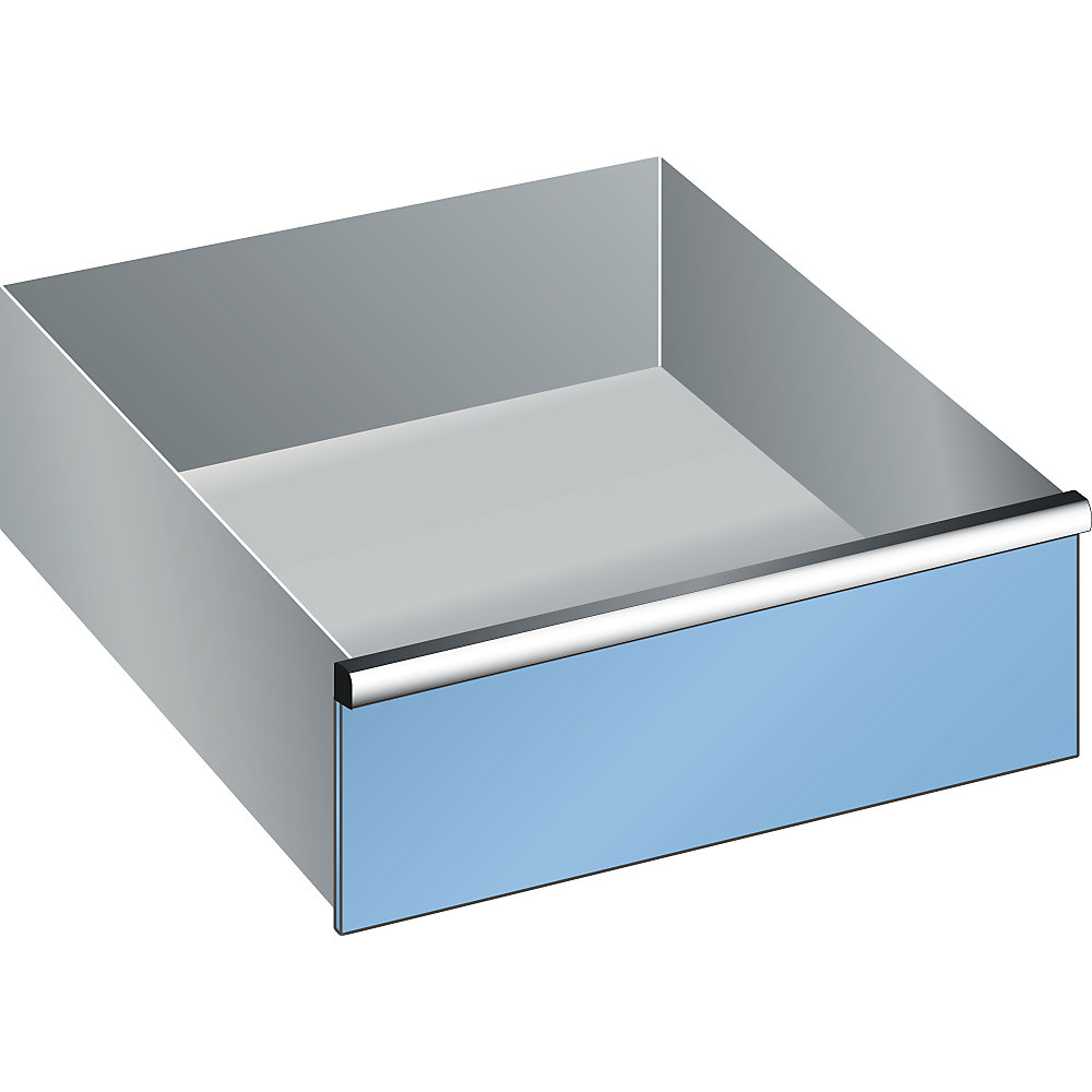 Schublade, für Schrank-BxT 717 x 725 mm, Traglast 75 kg, Fronthöhe 200 mm, lichtblau LISTA
