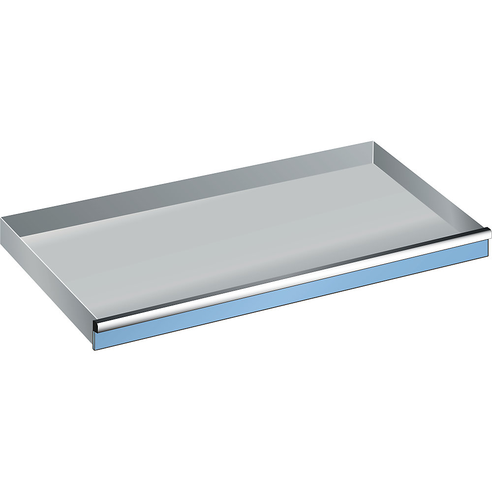 Schublade, für Schrank-BxT 1431 x 725 mm, Traglast 200 kg, Fronthöhe 75 mm, lichtblau LISTA