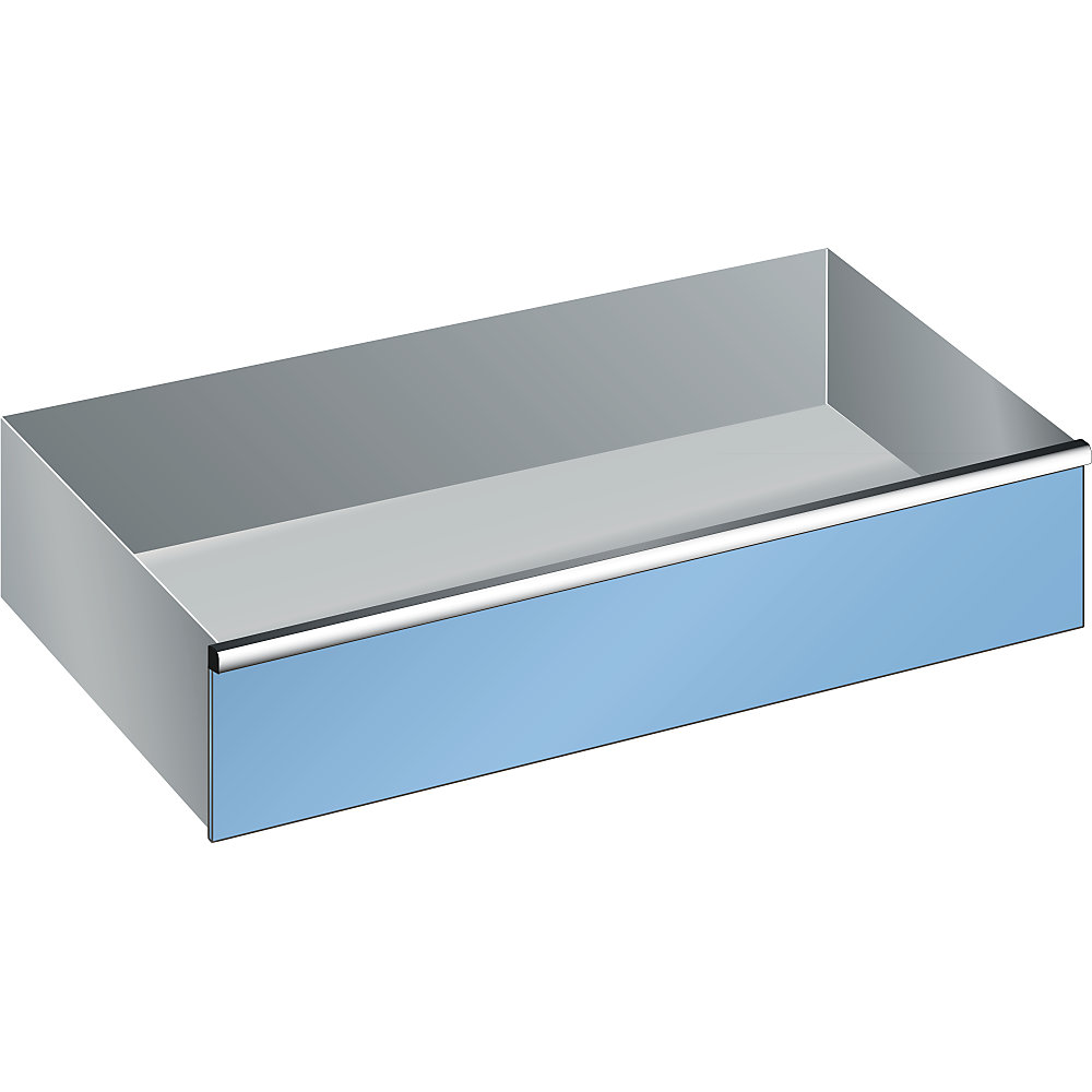 Schublade, für Schrank-BxT 1431 x 725 mm, Traglast 200 kg, Fronthöhe 250 mm, lichtblau LISTA