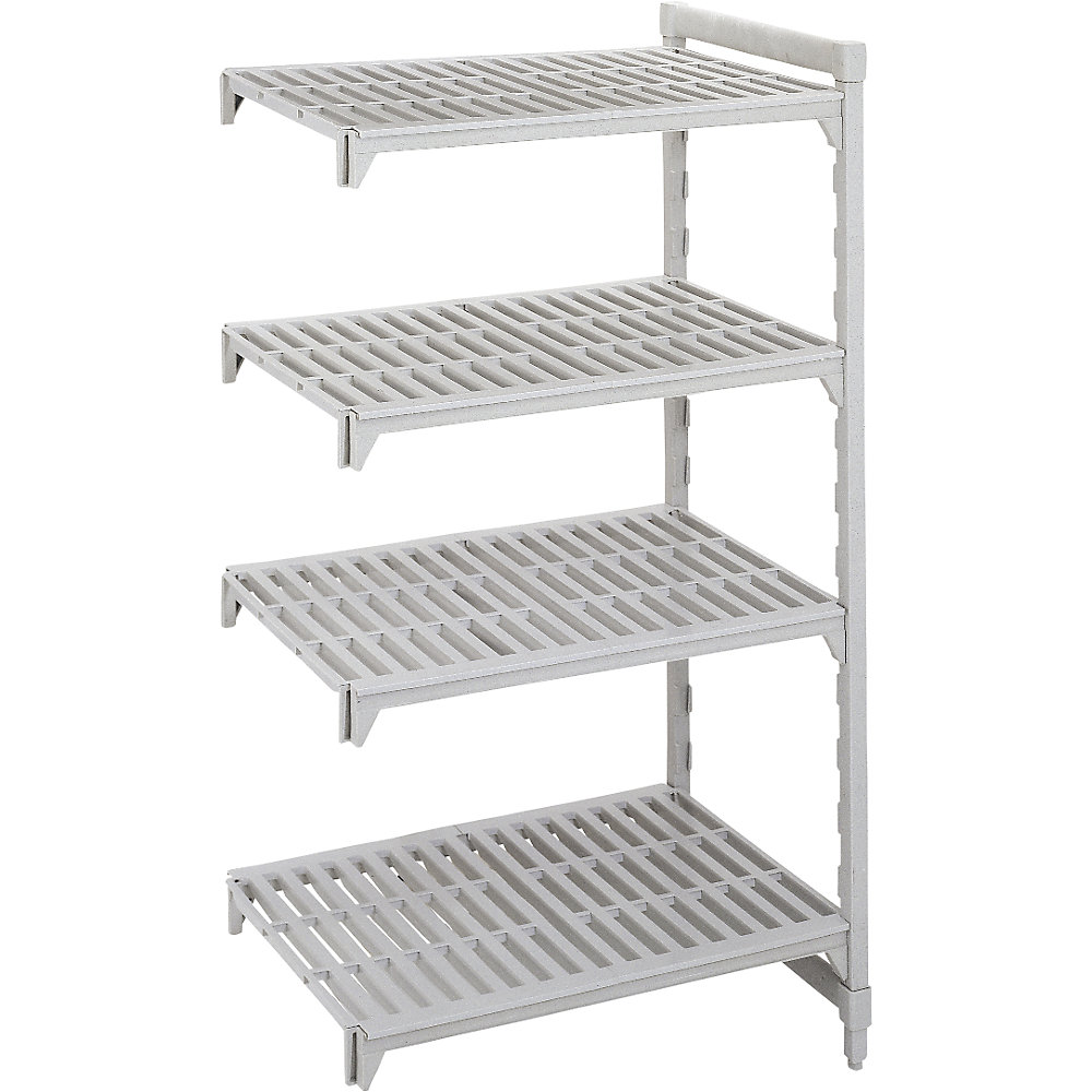 Sistema de estanterías modulares ensamblables de plástico Premium, A x P de las baldas 900 x 600 mm, estantería de ampliación, anchura 935 mm, fondo ranurado