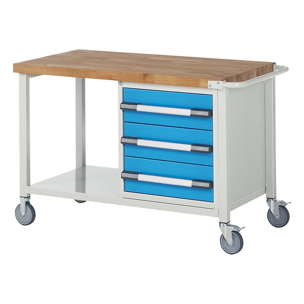 Établi mobile, sur piétement