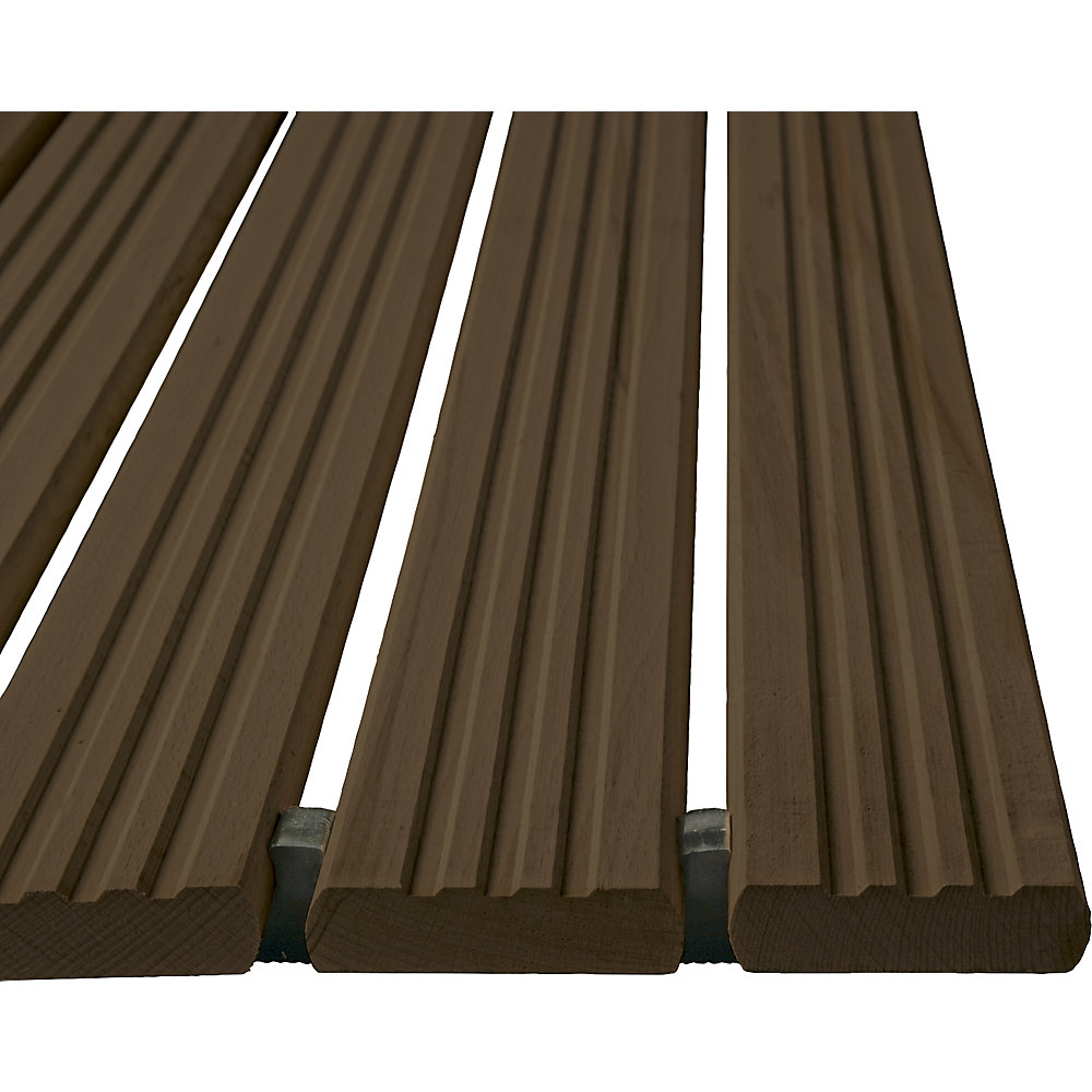 Holzlaufrost Yoga dunkel gebeizt, pro lfd. m, ohne Anschrägung, Breite 1200 mm Miltex 2