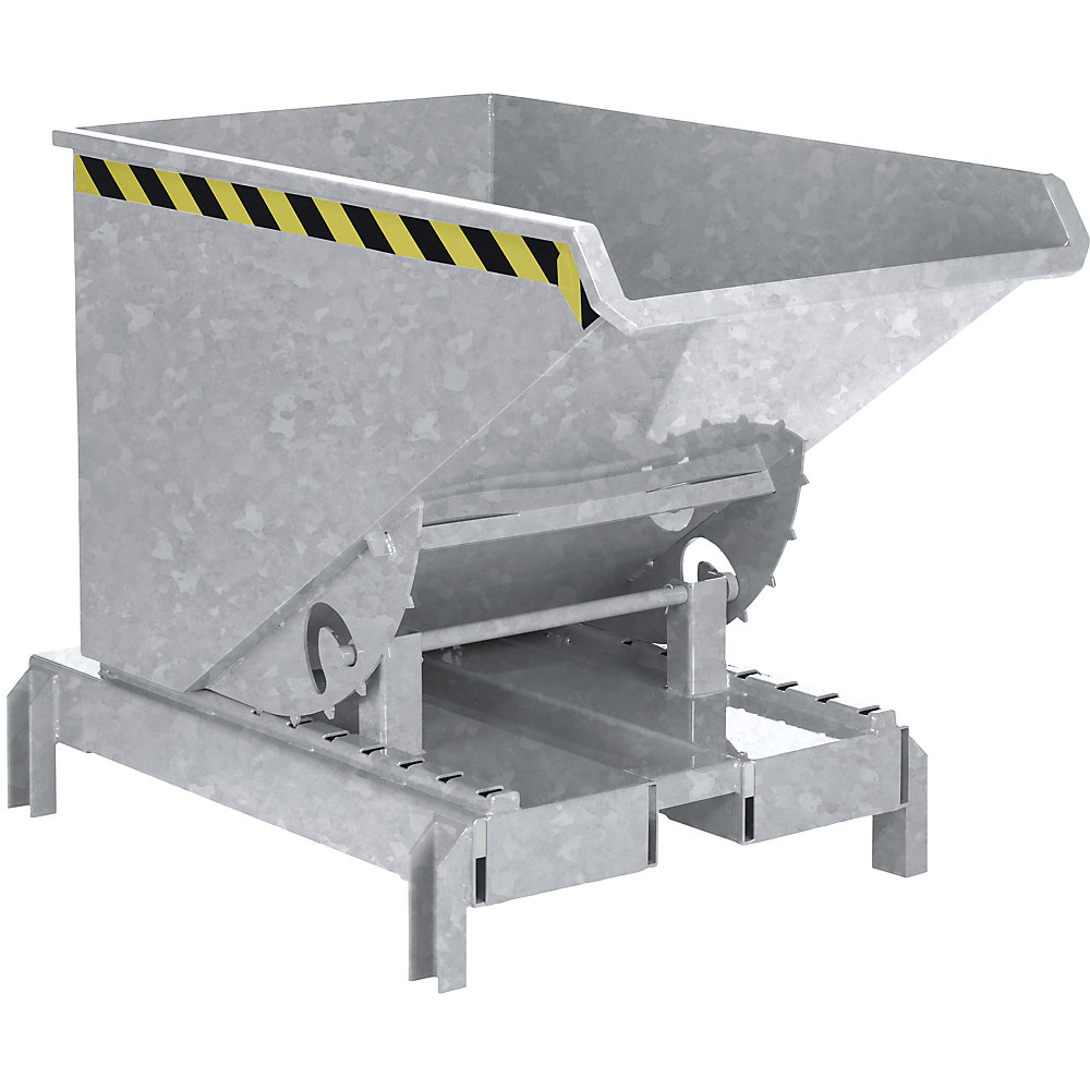 Benne basculante à semelles pour gerbeur standard et à timon