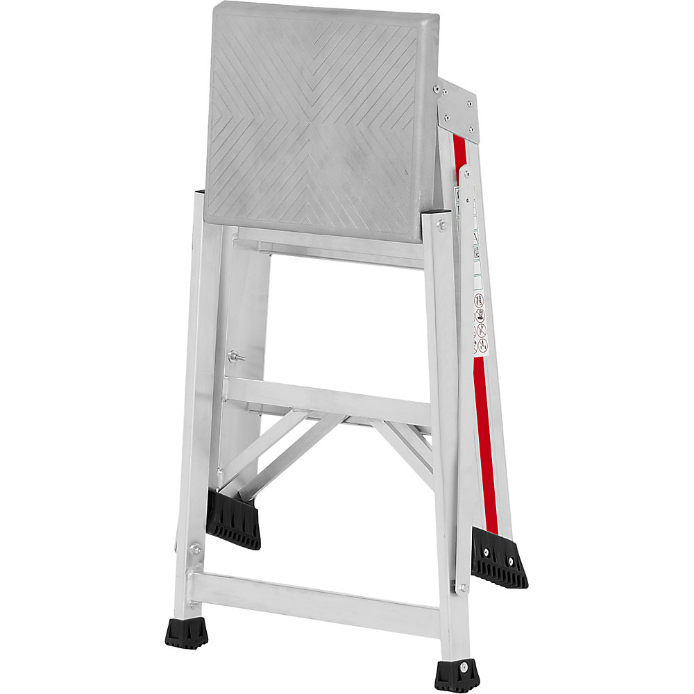 Alu-Klapptritt, einseitig begehbar, 3 Stufen, Standhöhe 620 mm HYMER 2
