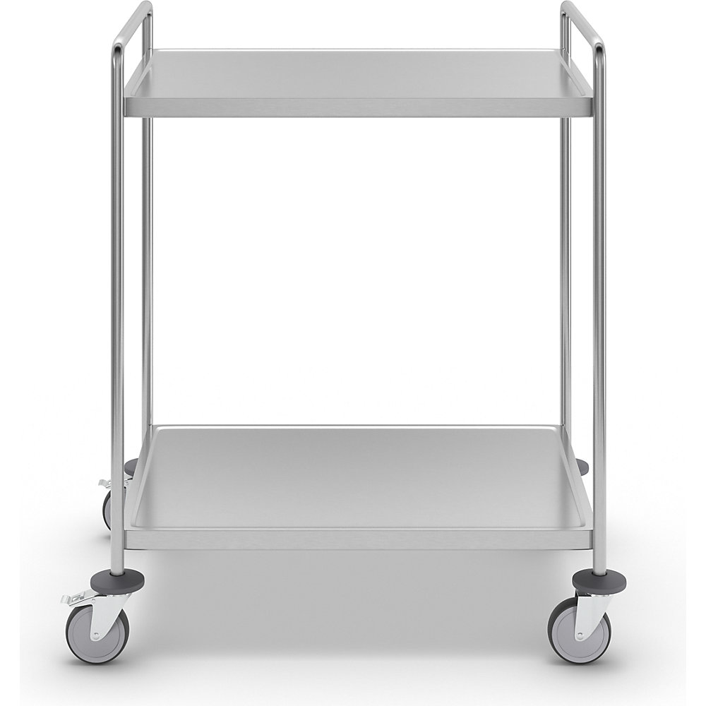 Edelstahl-Etagenwagen, verschweißt, LxBxH 825 x 575 x 1010 mm, 2 Etagen, ab 2 Stk Kongamek 2