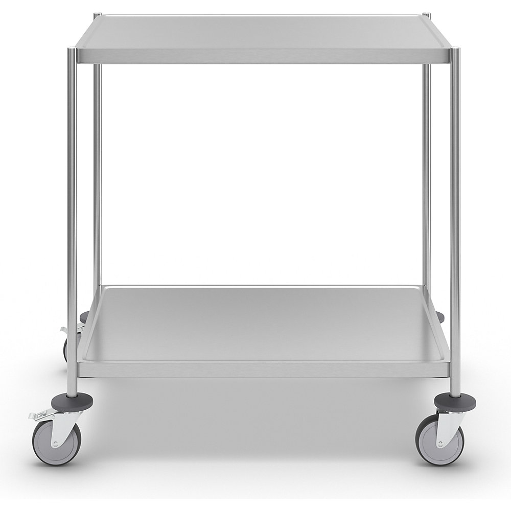 Edelstahl-Etagenwagen, verschweißt, LxBxH 825 x 575 x 900 mm, 2 Etagen, ab 2 Stk Kongamek 2