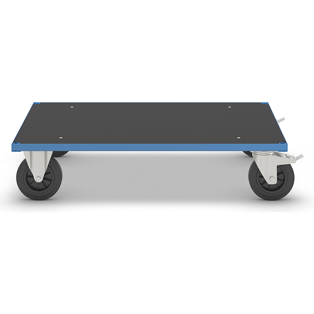 Plattformwagen KM33, Grundmodell, LxB 1200 x 800 mm, 2 Lenkrollen mit Stopp, 2 Bockrollen Kongamek 3