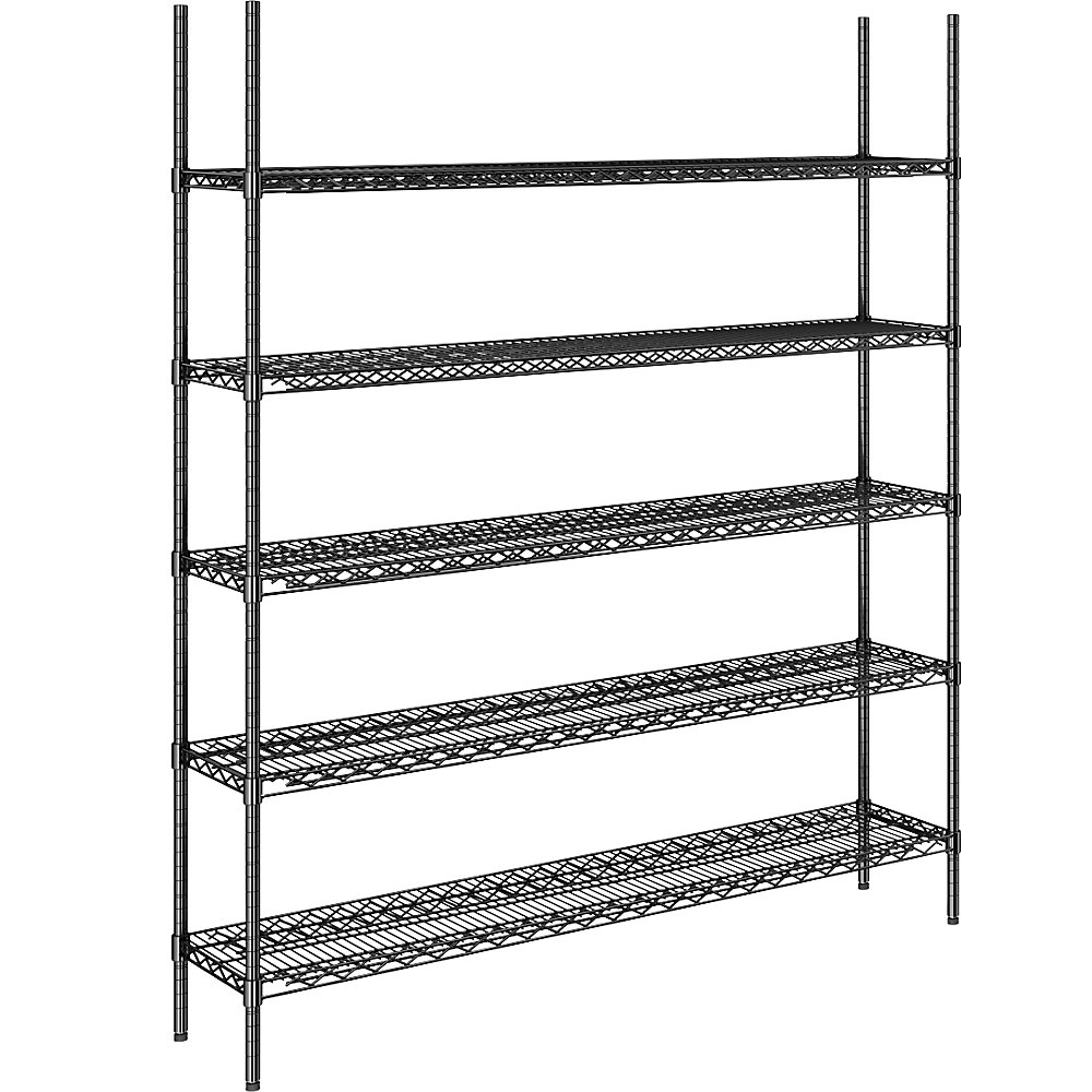 Rayonnage en fil d'acier noir