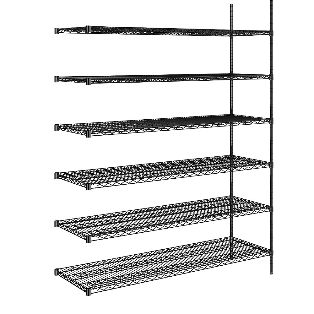 Rayonnage en fil d'acier noir