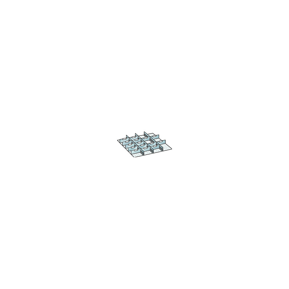 Kit de compartimentation pour tiroirs de dimensions 612 x 612 mm
