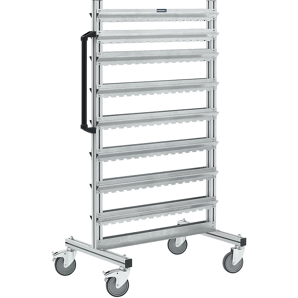 Rayonnage mobile et fixe en aluminium