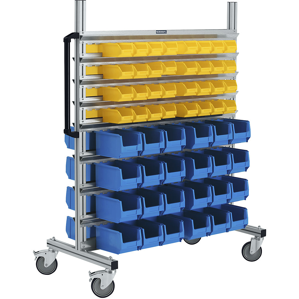 Rayonnage mobile en aluminium, version large