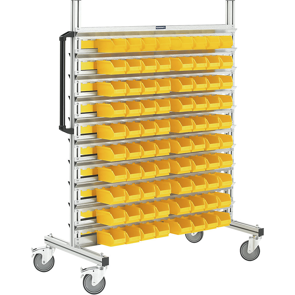 Rayonnage mobile en aluminium, version large