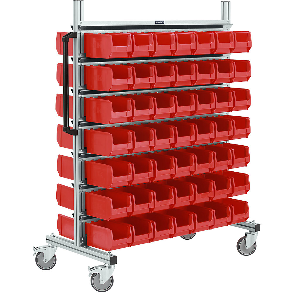 Rayonnage mobile en aluminium, version large