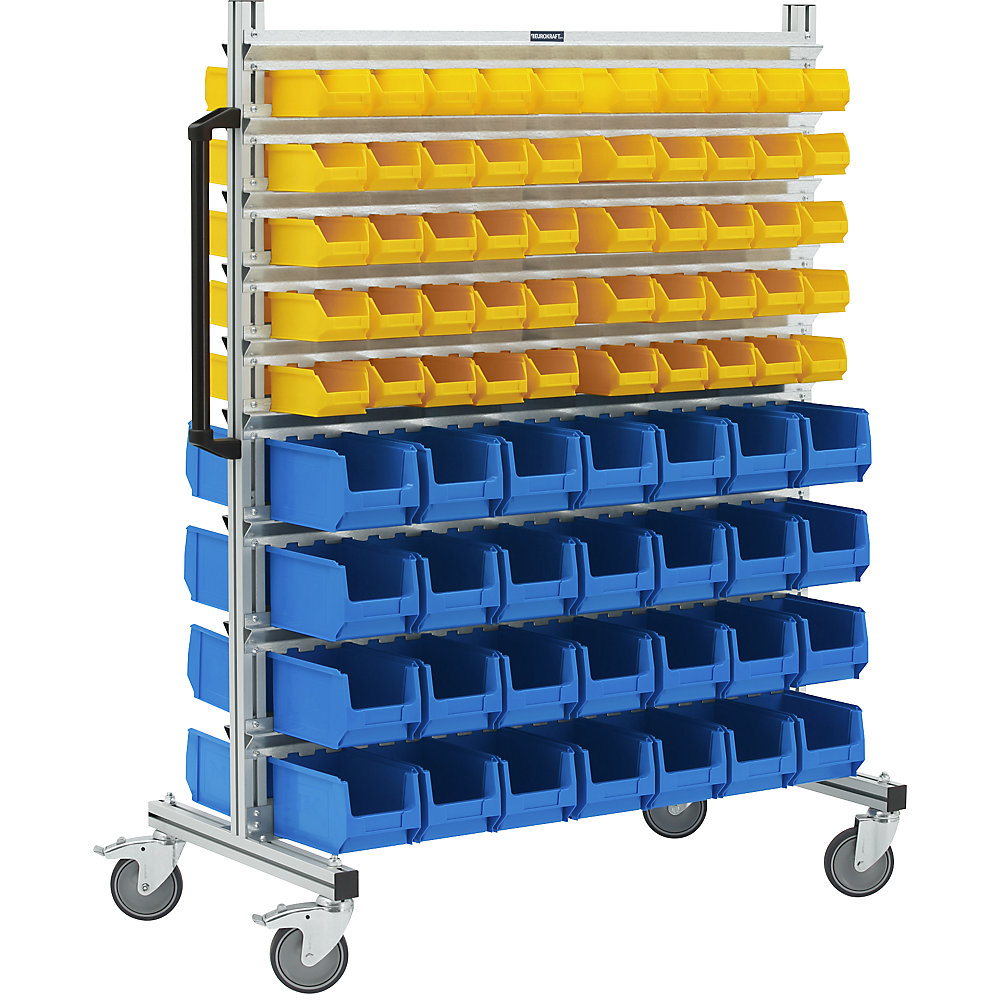 Rayonnage mobile en aluminium, version large