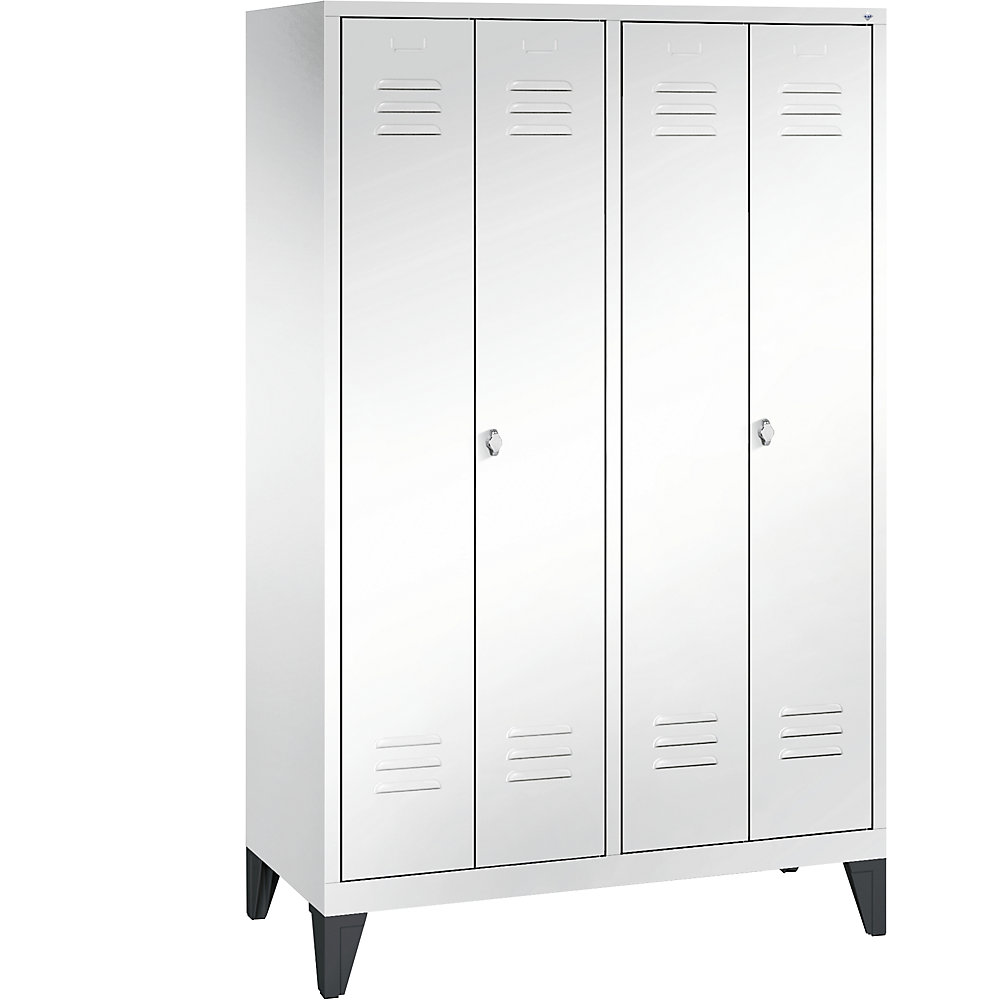 Vestiaire sur pieds CLASSIC avec portes fermant l'une contre l'autre