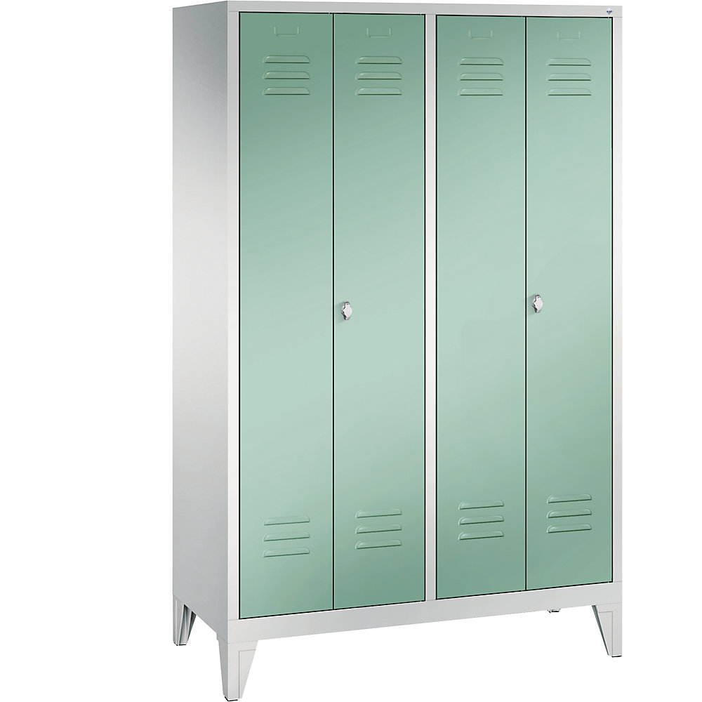 Vestiaire sur pieds CLASSIC avec portes fermant l'une contre l'autre