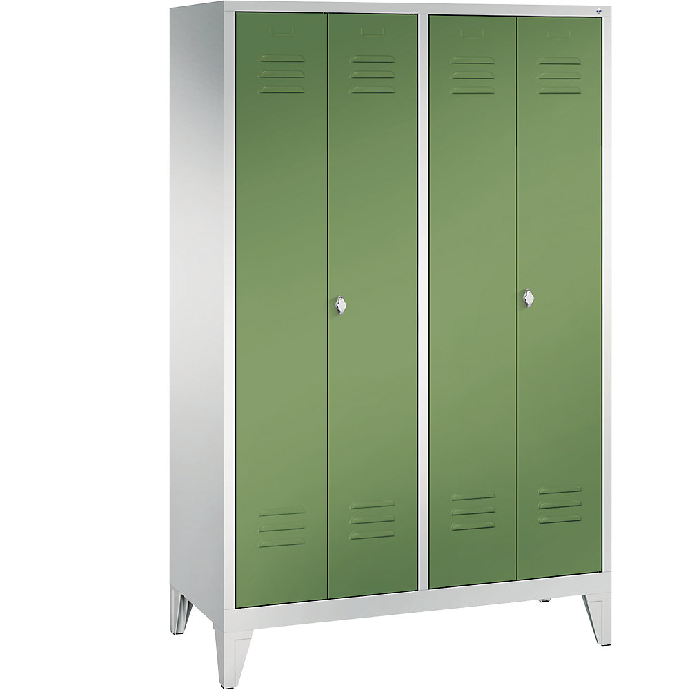 Vestiaire sur pieds CLASSIC avec portes fermant l'une contre l'autre