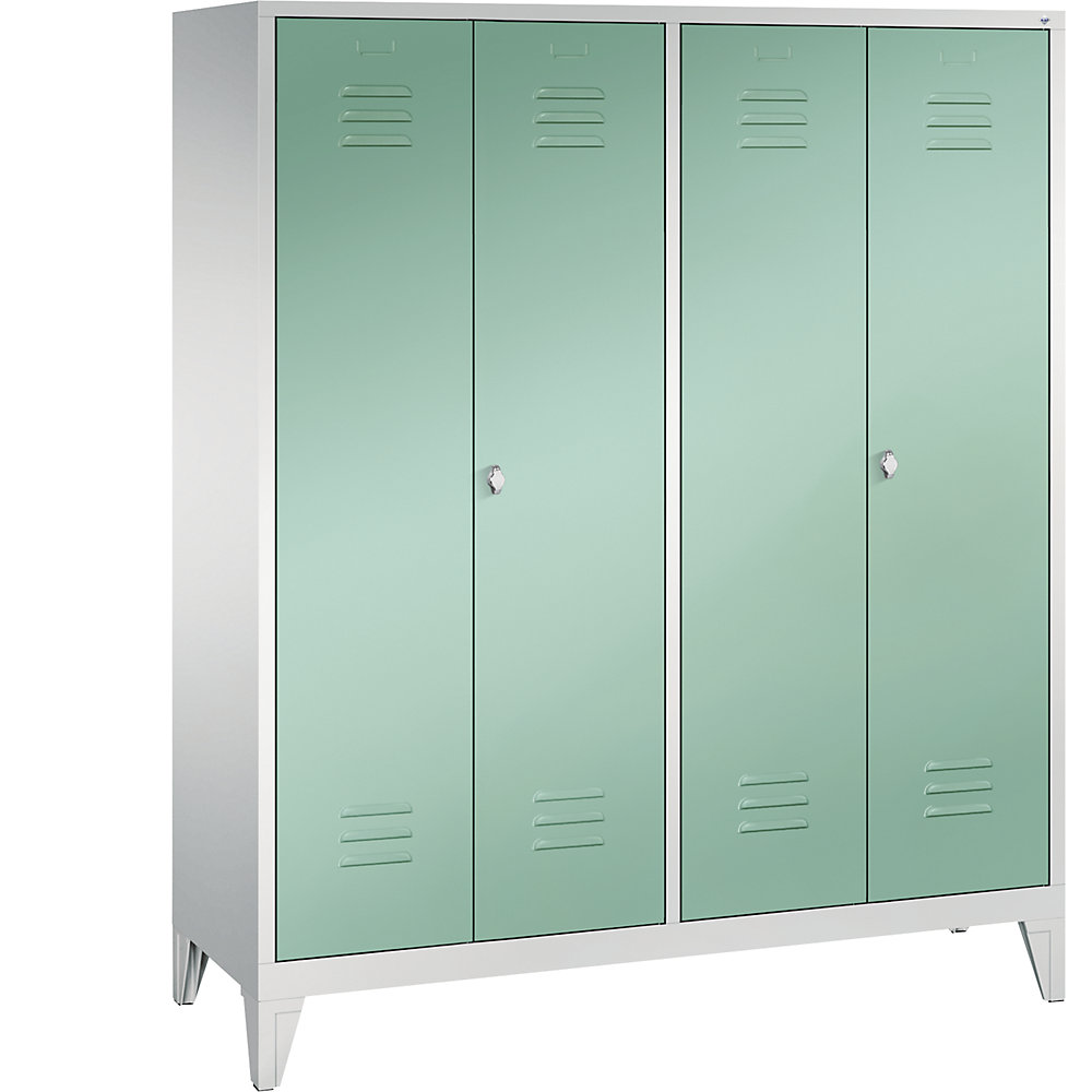 Vestiaire sur pieds CLASSIC avec portes fermant l'une contre l'autre