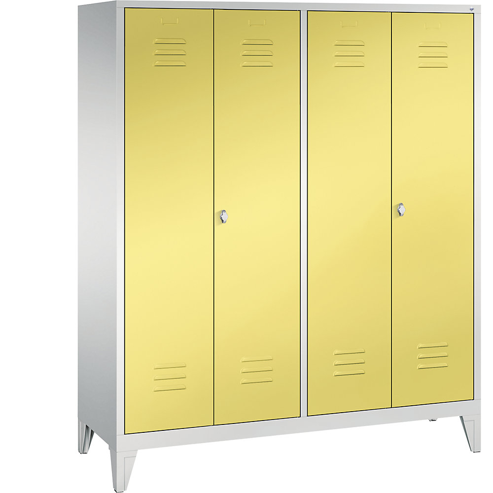 Vestiaire sur pieds CLASSIC avec portes fermant l'une contre l'autre