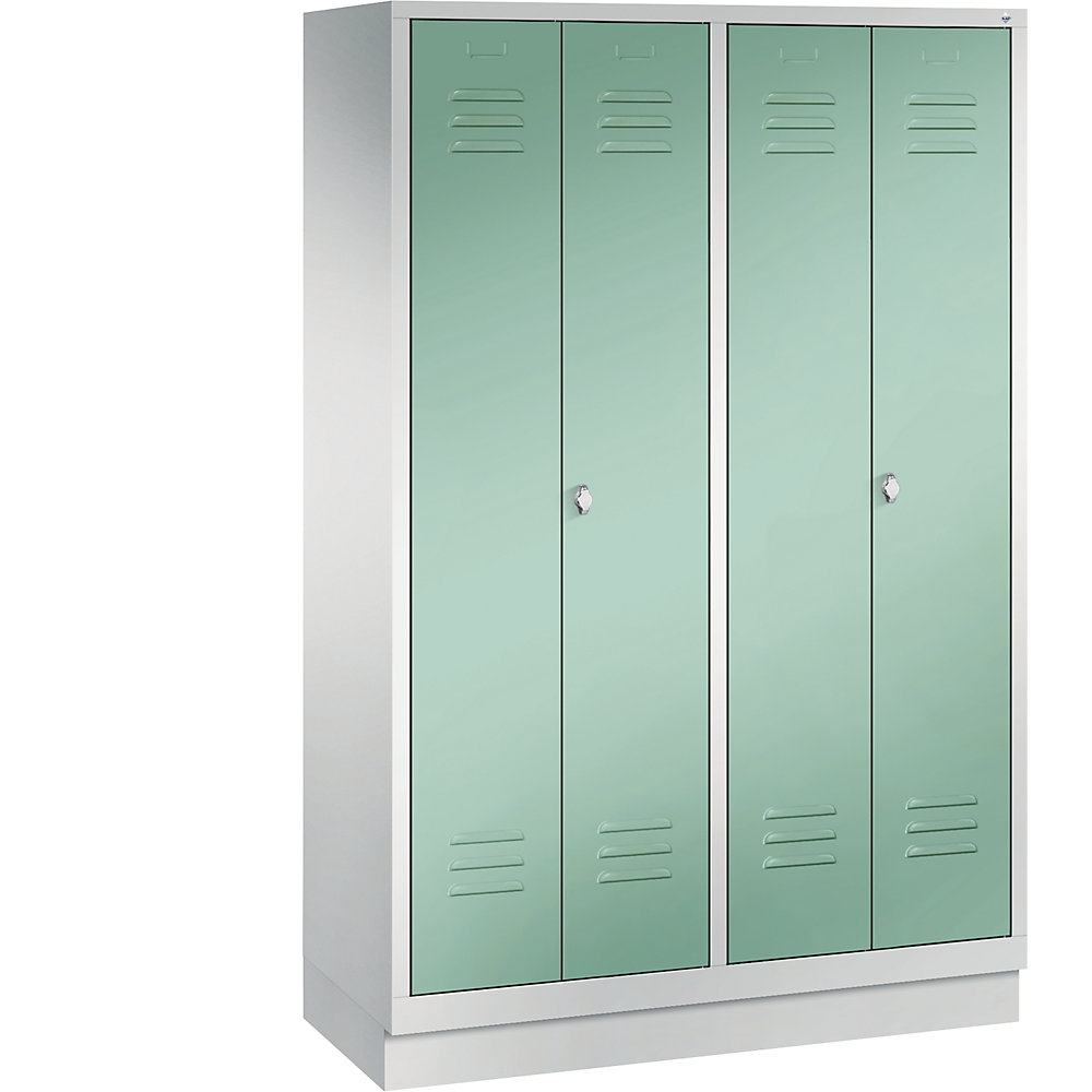 Vestiaire sur socle CLASSIC avec portes fermant l'une contre l'autre