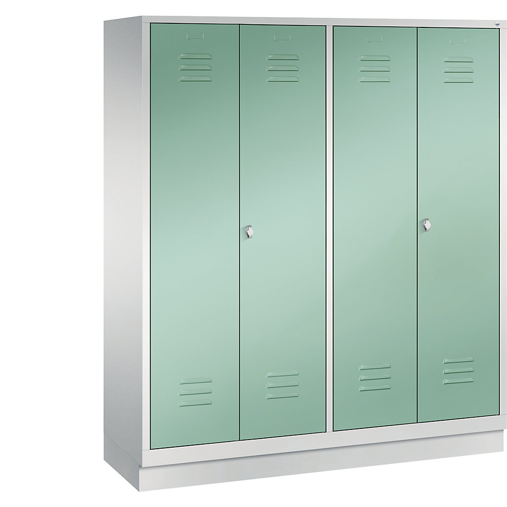 Vestiaire sur socle CLASSIC avec portes fermant l'une contre l'autre