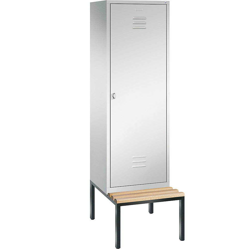 Penderie CLASSIC avec banc inférieur, porte au-dessus de 2 compartiments