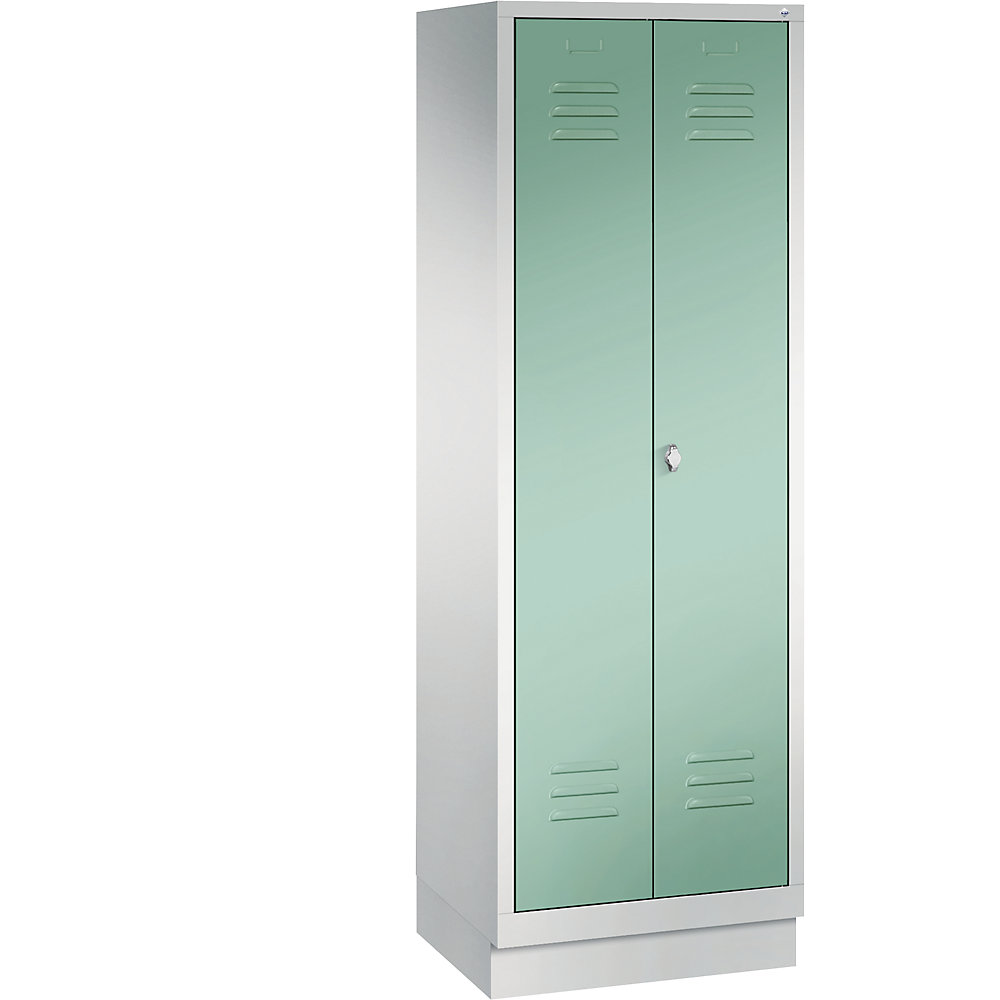 Armoire de rangement sur socle CLASSIC avec portes fermant l'une contre l'autre