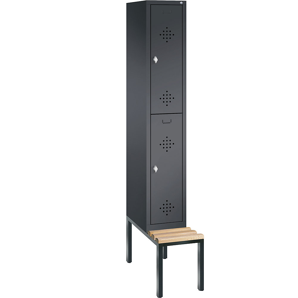 Penderie CLASSIC avec banc inférieur, à deux étages