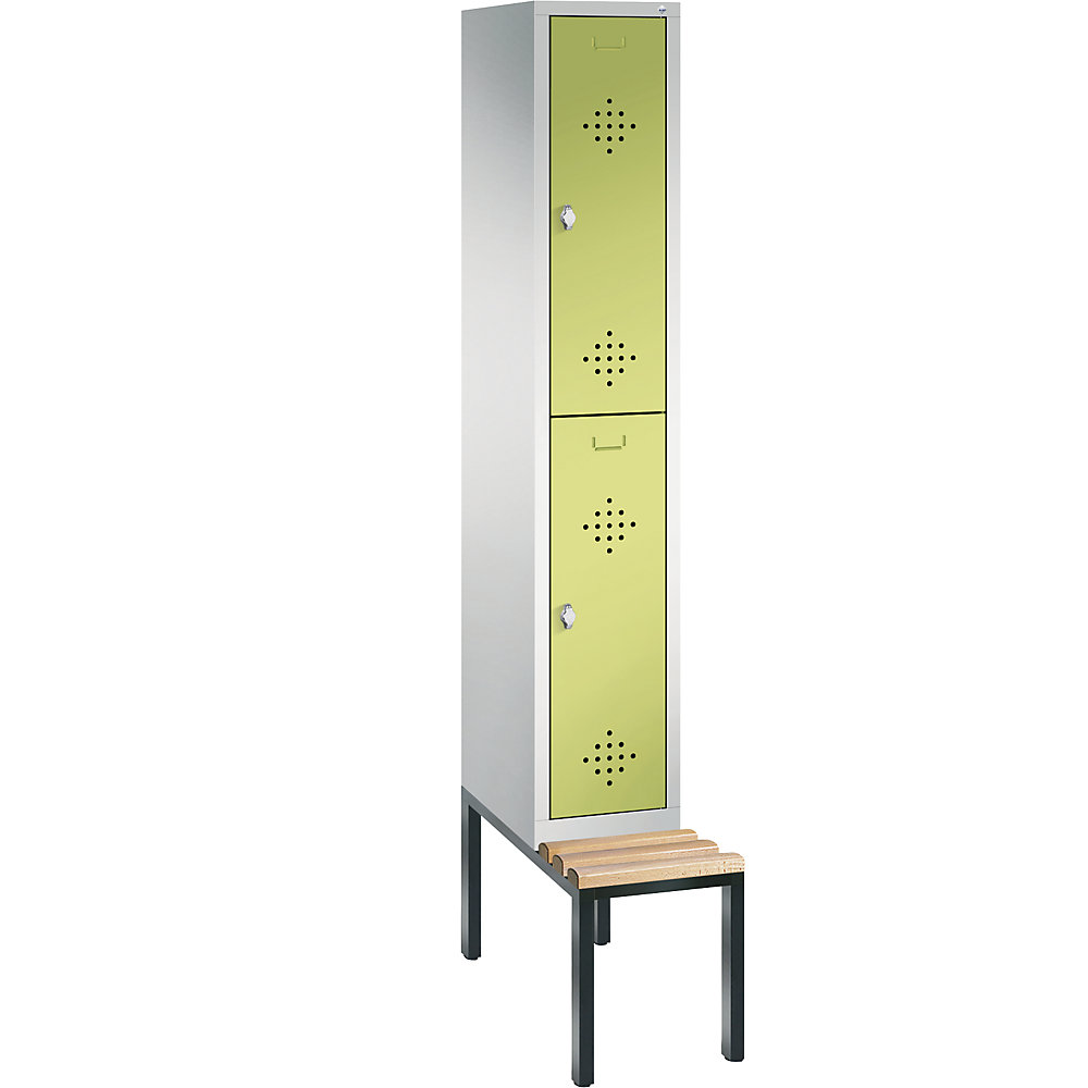 Penderie CLASSIC avec banc inférieur, à deux étages