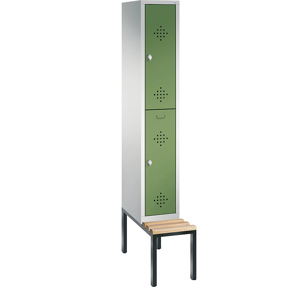 Penderie CLASSIC avec banc inférieur, à deux étages